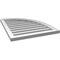 Ekena Millwork Quarter Round Top Right Surface Mount PVC Gable Vent w/ 2"W x 1-1/2"P Brickmould Frame, 24"W x 30"H GVPQR24X3002SF - alternate 5